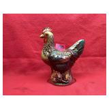 Vintage Windup Tin Litho Pecking Chicken Toy