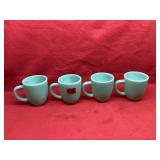Vintage Fire King Jadeite Milk Glass Coffee Mugs