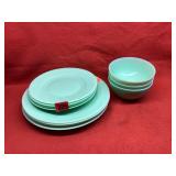 Vintage Fire King Jadeite Restaurant Ware Dish Set