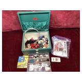Vintage Sewing Box and Notions Lot