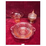 Vintage Playfair Pink Glass Ware