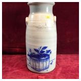 1990 Salmon Stoneware, Cobalt Blueberries