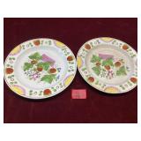 Vintage Strawberry Pattern Gaudy Welsh Plates