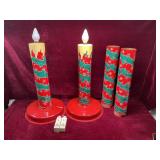 Poloron Vintage 44 Inch Metal Christmas Candles
