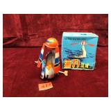 Vintage Seal Playing Ball Wind Up Toy