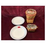 Longaberger Backets & Pottery Plates