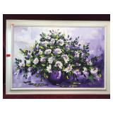 ART:  Nick Faher, Purple Flower Acrylic Painting