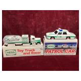 Vintage Hess Toy Truck and Patrol Car Lot