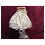 Vintage Porcelain Lady and Borzoi Dog Table Lamp