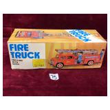 Vintage Asian Made Friction Toy Fire Truck