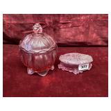 Vintage Pink Fenton Glass Candy Dish and...