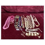 Vintage Faux Pearl and Colorful Costume Jewelry...