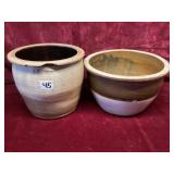 Antique F.H. Cowden and Vintage Stoneware Crocks