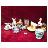 Various Vintage Porcelain Planters & Figures