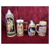 Assorted Vintage German Ceramic Beer Steins