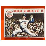 1964 Topps Sandy Koufax Strikeout Card #136