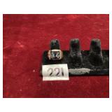 Vintage 10k Intaglio Dual Warrior Ring