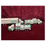 Vintage Hess Toy Truck and Trailer Collection.