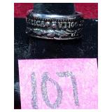 Sterling Silver Morgan Dollar Style Coin Ring