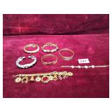 Vintage Costume Bracelets and Charm Collection