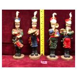 Set of 4 Toy Soldier Marching Band Figurines
