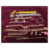 Vintage Gold and Silver Toned Jewelry Assortment