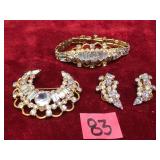 Kramer of New York Vintage Rhinestone Jewelry Set