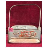 Vintage Pepsi-Cola Metal 6-Bottle Carrier