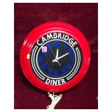 Vintage Retro Cambridge Diner Lighted Neon Clock
