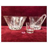 Four Princess House Heritage Etched Glass Pieces
