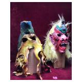 Vintage Monster and Davy Jones Halloween Mask Lot