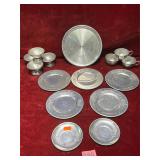 Vintage Cinderella Stamped Aluminum Child Tea Set