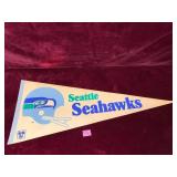 Vintage Seattle Seahawks NFL Hockey Felt Pennant