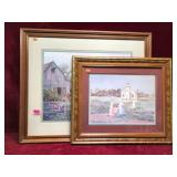 Framed Ann Mount Art Prints Americana Scene Lot