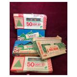 Vintage Christmas Light Sets and Tinsel Garland