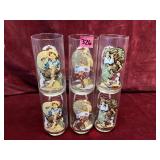 Vintage Coca Cola Norman Rockwell Glasses