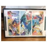 Peter Kitchell Palmate Panther Triptych Art Poster
