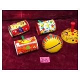 Vintage Tin Lithograph Noise Makers Collection