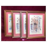 Four Framed Cordoba and Spain Architecture Prints