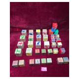 Vintage Mixed Childhood Building Blocks Collection