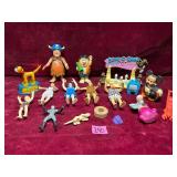 Vintage Flintstones and Disney Toy Character Lot
