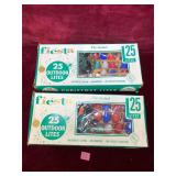 Two Vintage Fiesta 25 Outdoor Christmas Light Sets