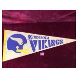 Vintage Minnesota Vikings Football Felt Pennant