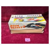 Vintage Modern Toys Atom Rocket 7 Tin Space Toy
