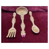 1971 DC Signed Ceramic Spoon Fork Wall Decor Set