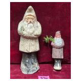 Antique Papier Mache and Candy Container Santas