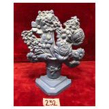 Blue John Wright Cast Iron Flower Doorstop