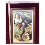 Framed Coca-Cola Rockwell Style Art Print