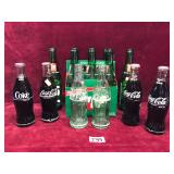 Vintage Coca-Cola and 7Up Glass Soda Bottles...