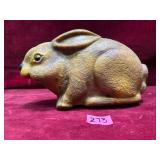 Vintage Wind Up Composition Hopping Rabbit Toy